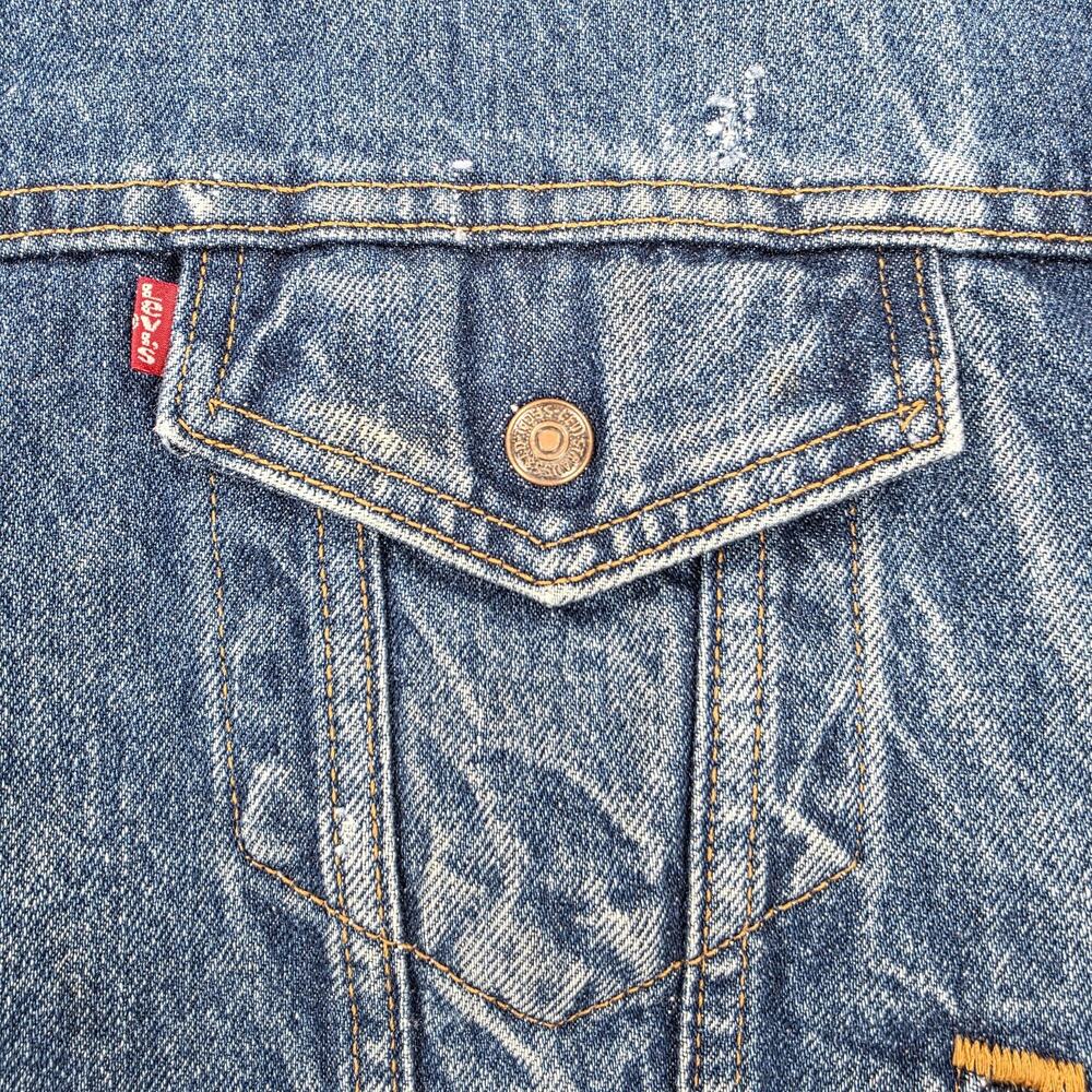 Levis Jacket Mens Medium Blue Sherpa Lined Denim Trucker Coat 70609-0216 Winter - Picture 12 of 16